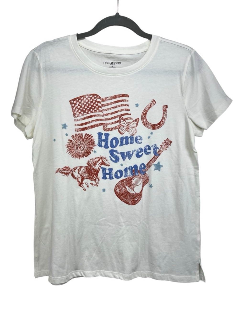 Maurices Classic Fit Americana Home Sweet Home Tee Womens Medium